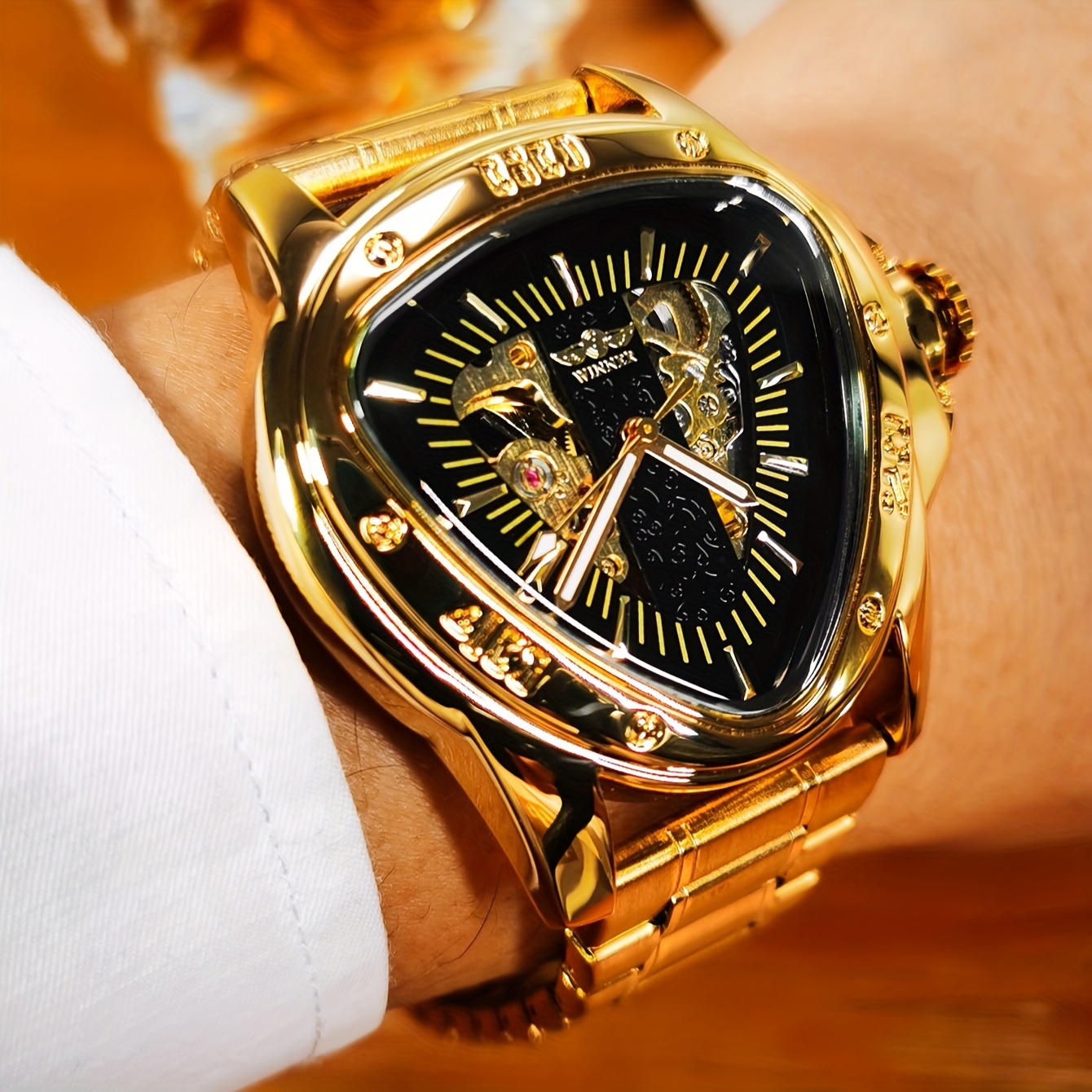 t men's luxury automatic mechanical watch skeleton Temu Canada