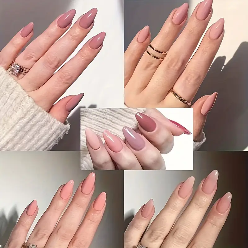 4colores 96pcs set u as postizas medianas de con o en c rosa nude y naturales de almacenamiento como regalo para mujeres ss029 6