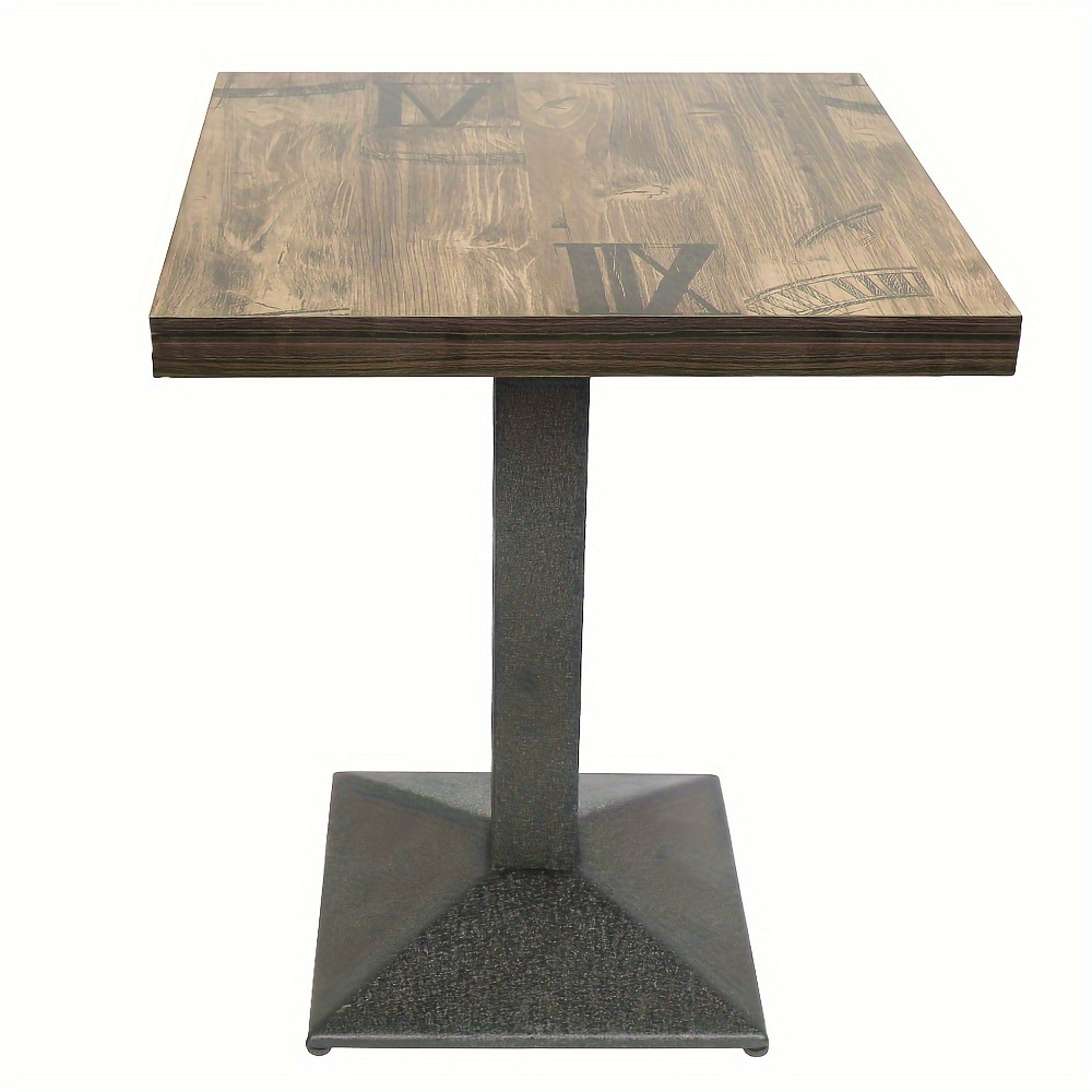 60cm Square Dining Table - Mdf Table With Metal Legs, Space Bistro Desk For Small Kitchen, Apartment, Heavy-duty Modern Industrial Style Table (easy Assembly)