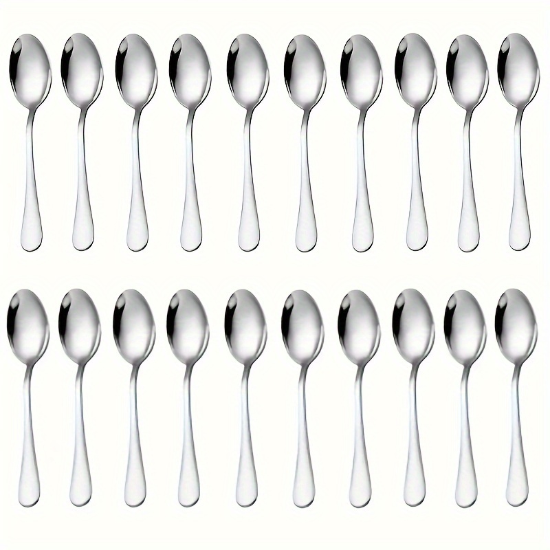 

10pcs/20pcs, Spoon, Spoon, Spoon, Teaspoon, Reusable Ice Spoon, Washable Spoon, Kitchen Supplies, Restaurant Supplies, Tableware ()