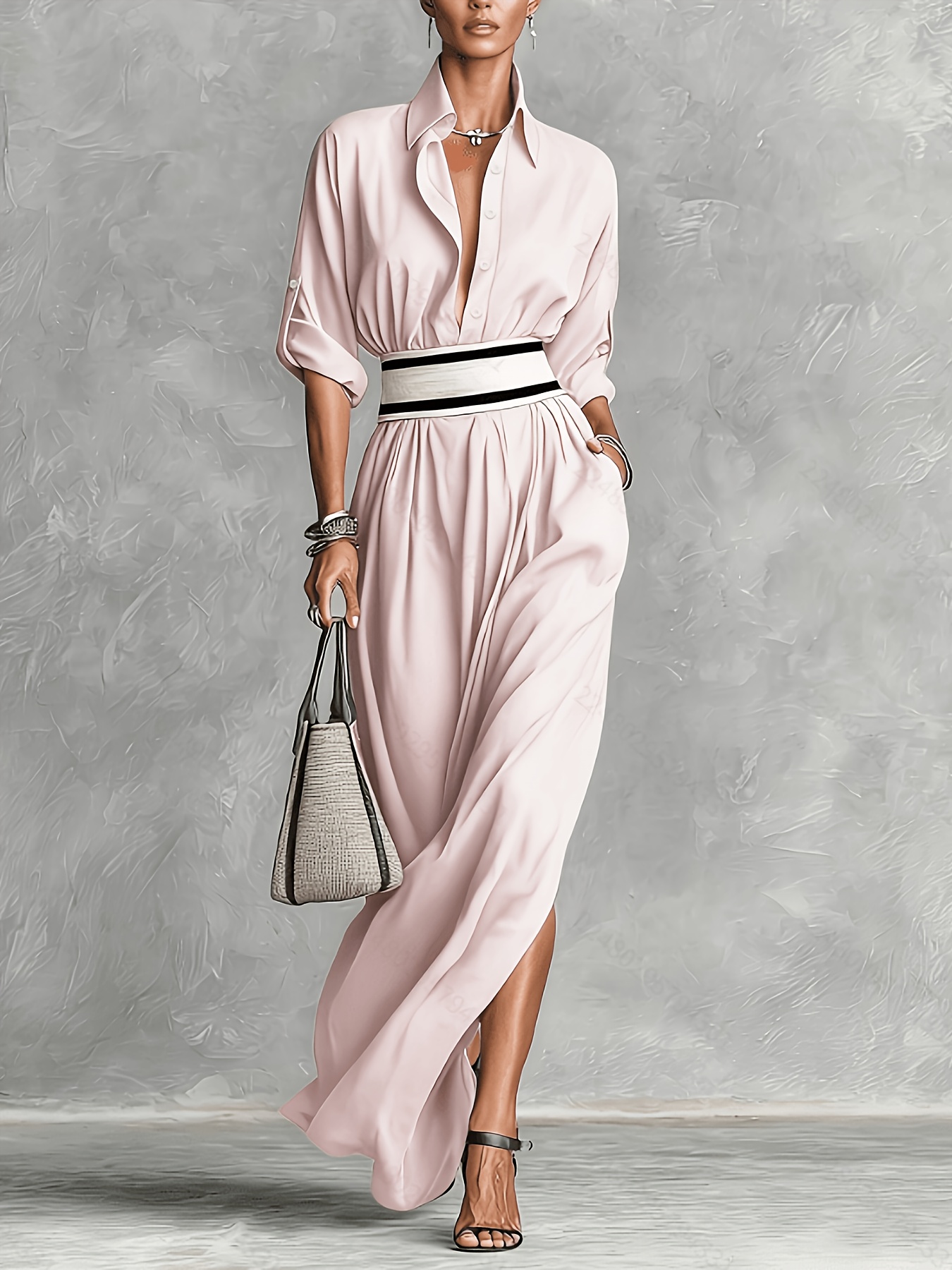 sexy black winter dress Cameron Pink & White Striped Dress