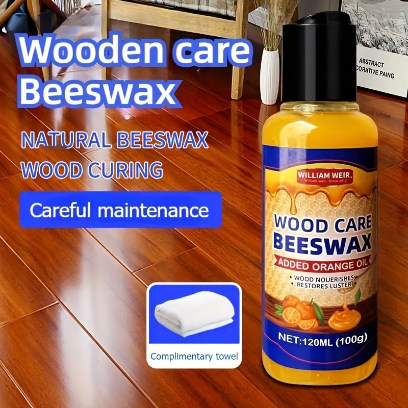 

William Weir Beeswax Set With Towel - Rv Floors & Cabinets, Repair & Polishing Wax Kit, 120ml Natural Beeswax For Wood Maintenance And Restoration