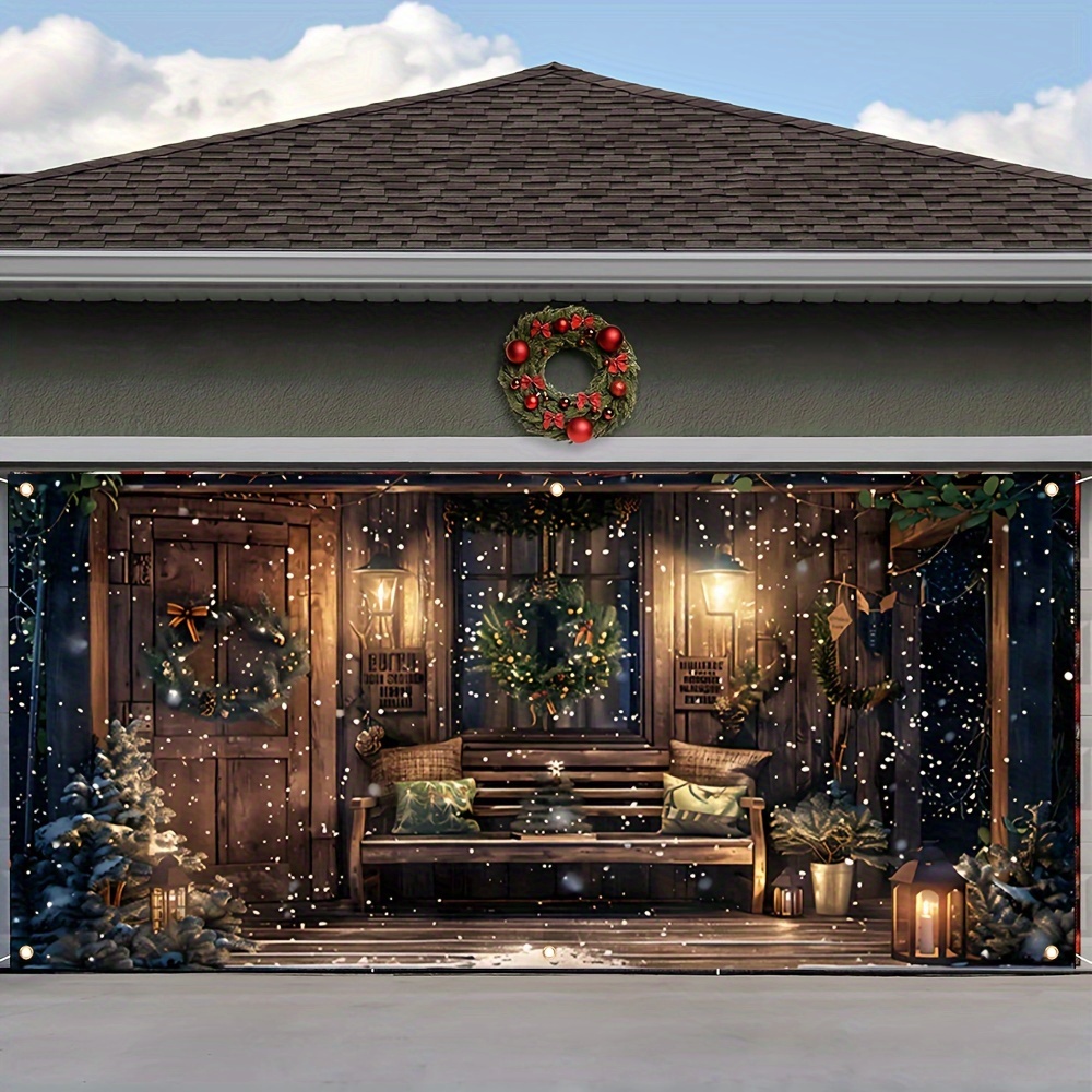 

1pc Wreath Pattern Christmas Decoration For , , , Christmas & ,