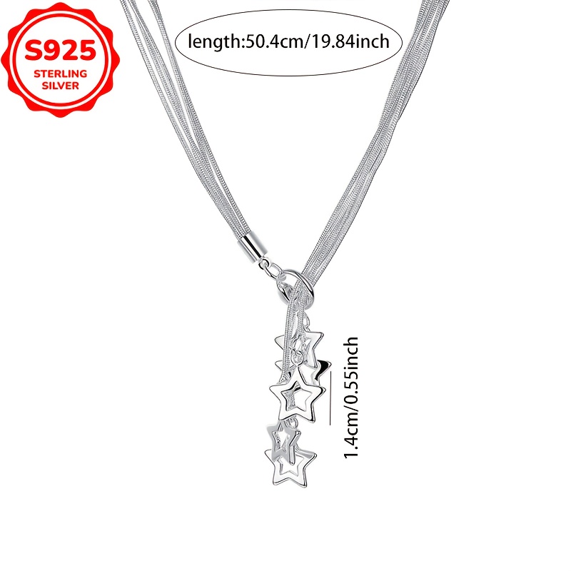 Hypoallergenic Star Necklace Gift for Women Anti Tarnish Box