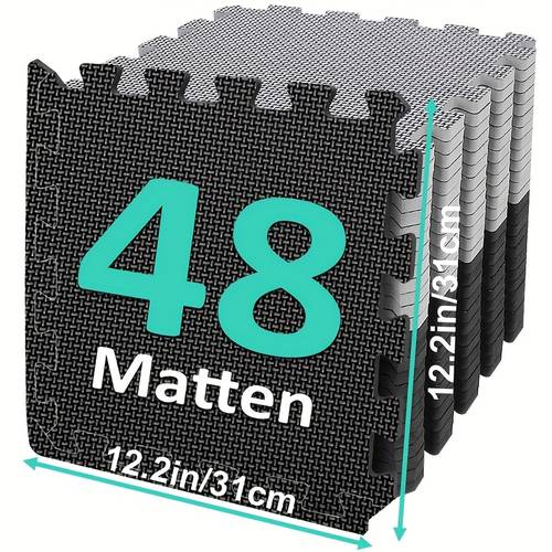 12 2inx12 2in interlocking puzzle workout mat featuring 48 eva ideal gym flooring for home gyms and equipment