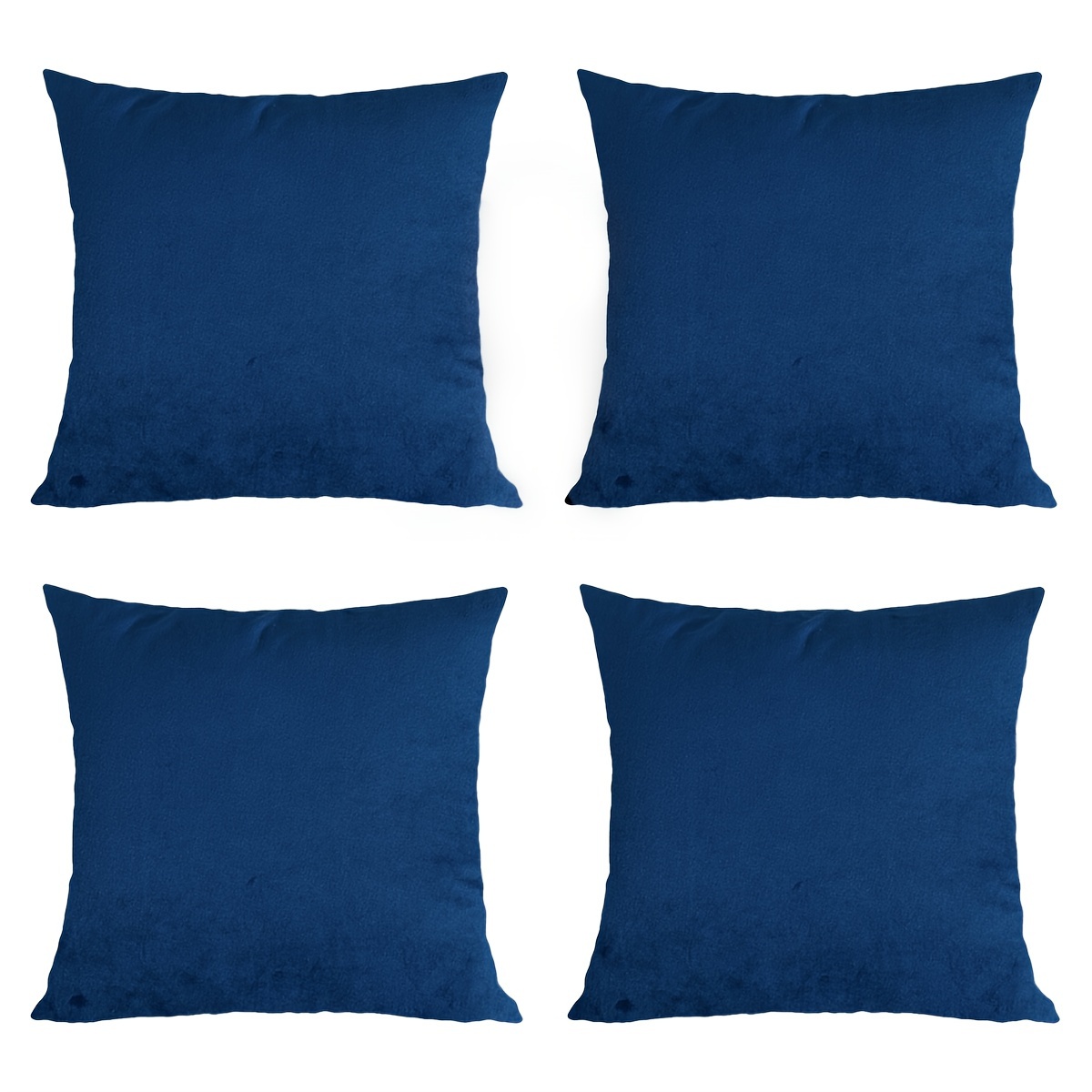 

1 ensemble de 4 taies d'oreiller en velours polyvalentes de mode nordique bleu marine, pour décoration de salon et chambre à coucher, matelas 45 * 45cm/17.7 * 17.7 pouces