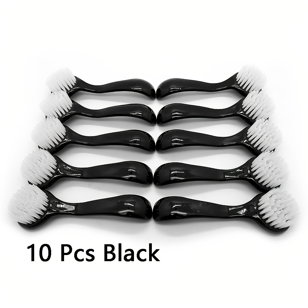 TEMU 10pcs Nail Brush Handle Grip Cleaning Brushes Hand Fingernail Nail Scrub Manicure Brush Pedicure Brush Use For Toe And Nails Cleaning