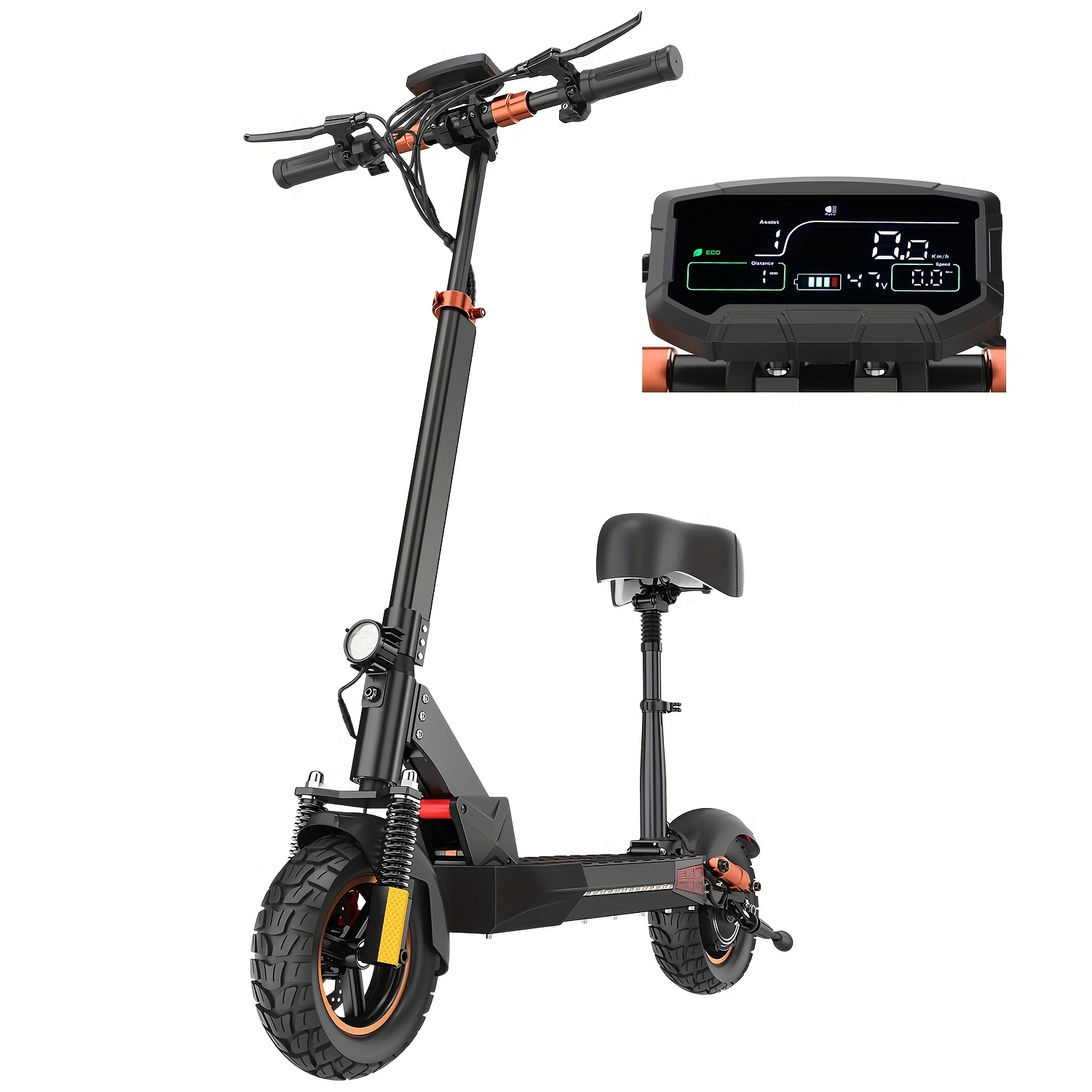 

Electric Scooter Adults With 750w Powerful Motor, Top Speed 20mph, With Detachable Seat, 10 Inch Pneumatic Tire, Fast Electric Scooter For Commuter