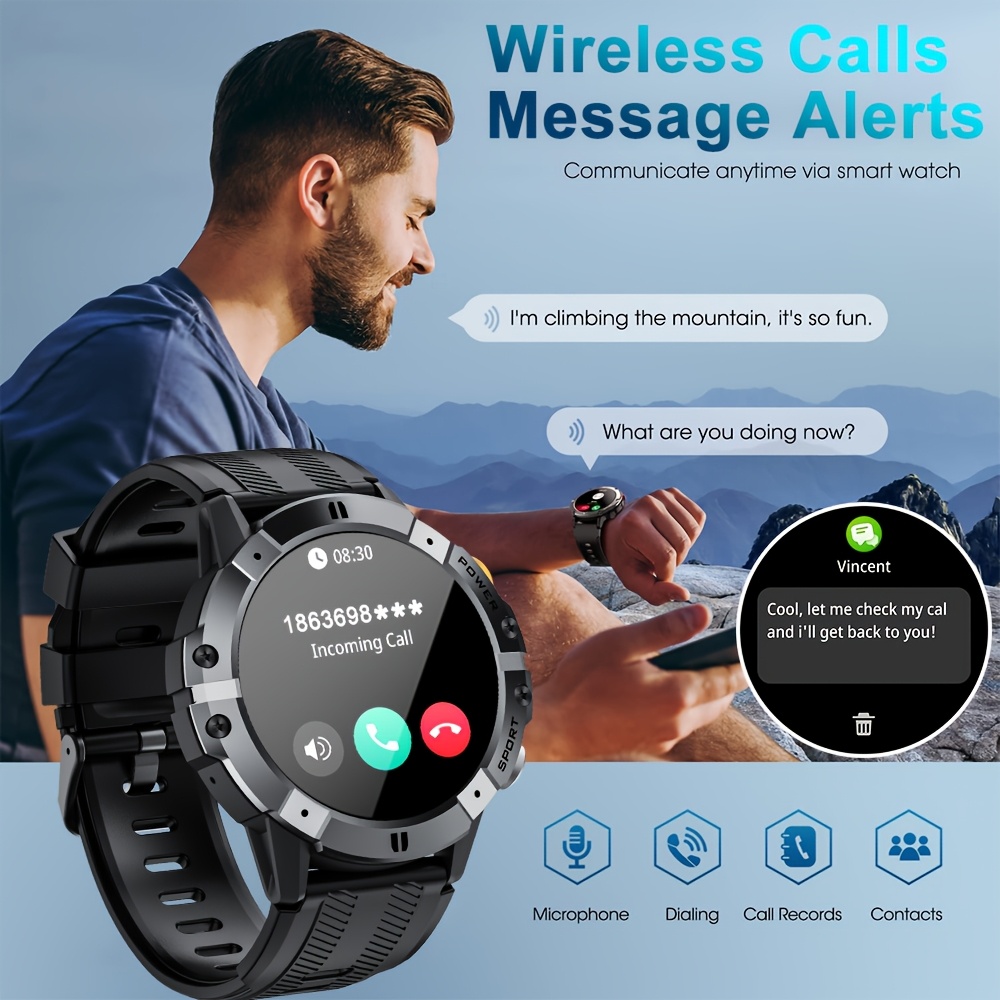 Smart Watch for Men with Call Function and Pedometer