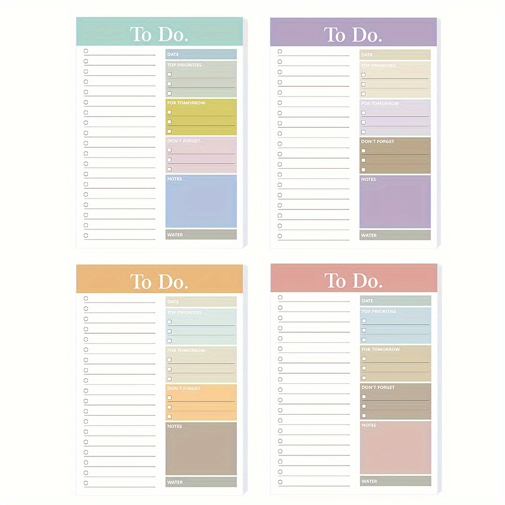 

1pc 50-sheet To-do Notepad, Daily Planner Notepad, To-do Planner Notepad For Home, Office And School