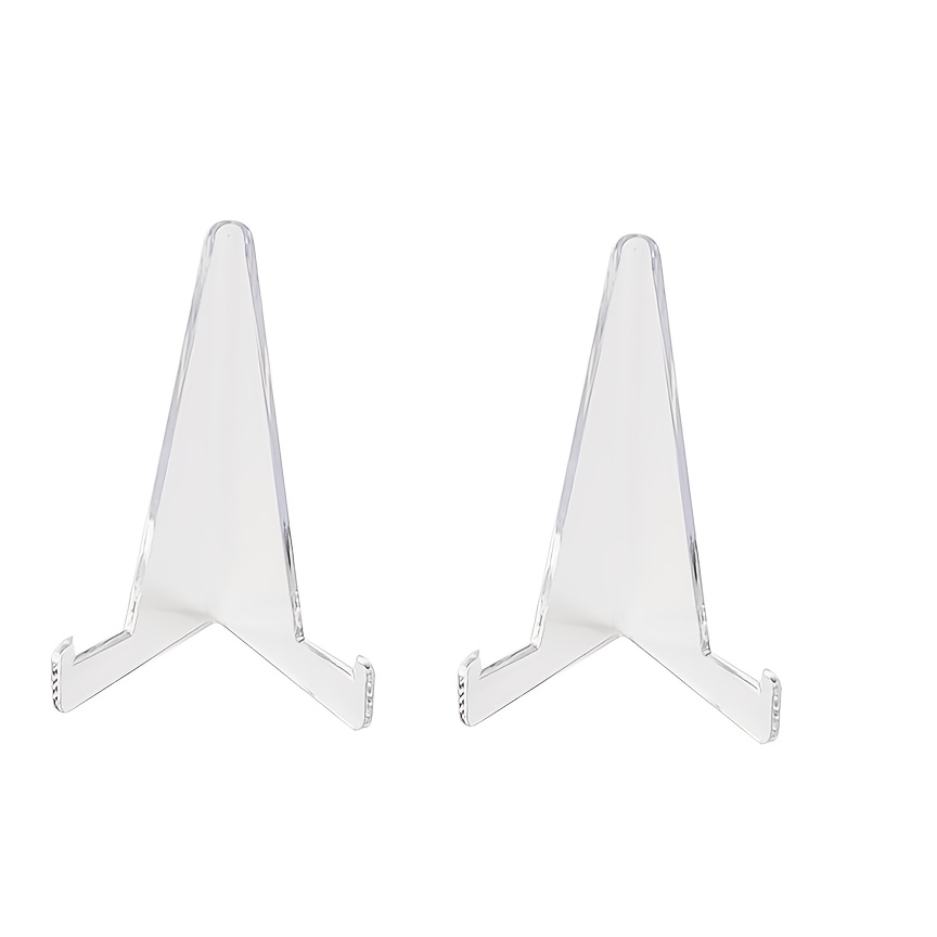 Acrylic Transparent Triangular Stand - Universal Desktop Display For Photo Frames/plates/snacks/standees - High , Stable, And Anti-tip Base
