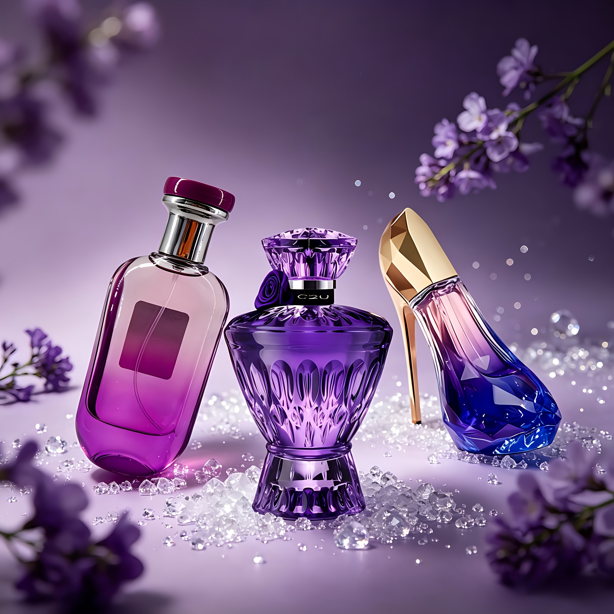 Image of 3pcs Women's Perfume Gift Set, Purple Elegant Fragrance, Lavender + + Orange , Long-lasting, Large Capacity, Perfect For Valentine's Day, Mother's Day, Gifting & Daily Use