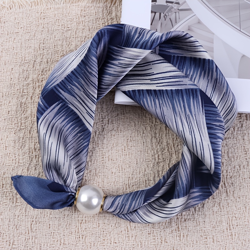 TEMU A High-quality Floral Small Scarf, Small Scarf, A Must-have Accessory For Any Occasion. This Is A Sophisticated Scarf Suitable For Giving As A