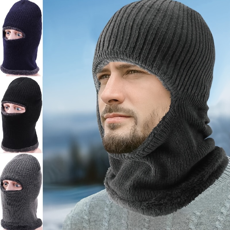 

1/2pcs Winter Warm Velvet Knitted Beanie, Suitable For Men And Women, Fashionable And Warm, Suitable For Outdoor Or Cycling