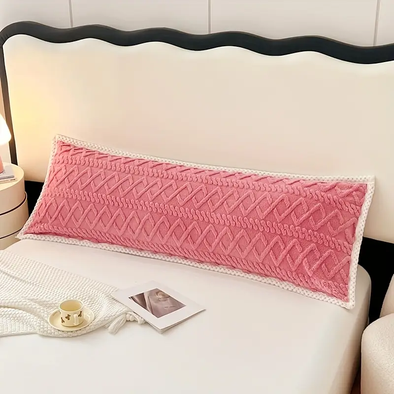 couples matching pink geometric pattern pillow covers soft polyester zip closure machine washable for bed decor bed geometric pattern pillows zippered pillowcase Product details 12