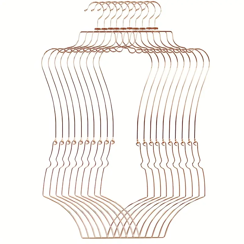 Set 10 Grucce Per Lingerie E Costumi Da Bagno - In Metallo Nero, Forma A Clessidra | Per Esposizione E Riposo - Foto 11