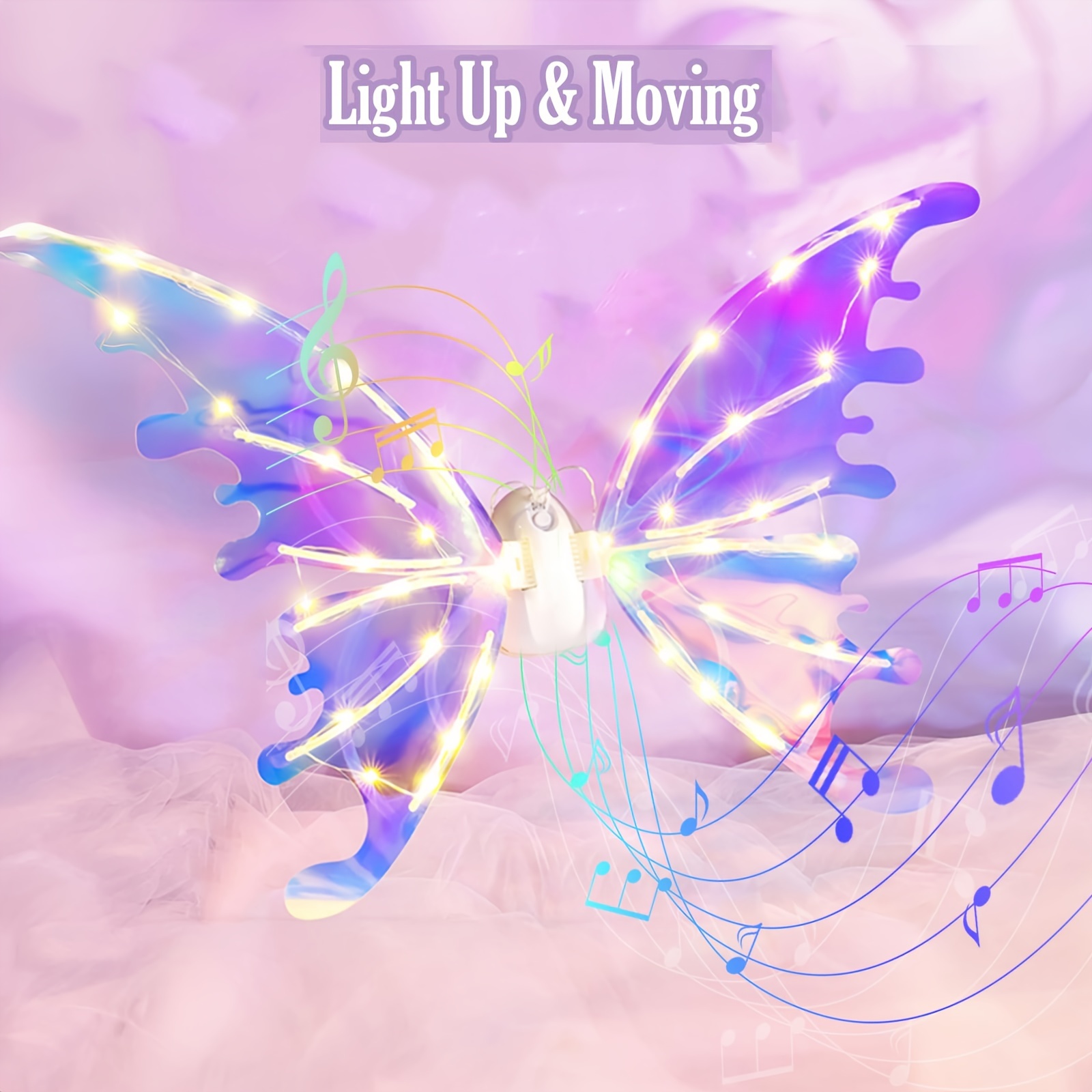 TEMU Fairy Wings Led Wings Usb Rechargeable Led Fairy Wings