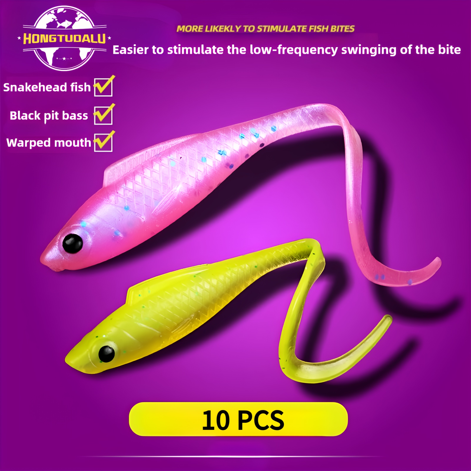 10 stuks 2025 Rol Vis Lokmiddelen, Zachte Aas voor Zoetwatervissen Gericht  op Weever, Topmouth * en Mandarijnvissen, Ideaal voor Wild Vissen *, image size:1600x1600