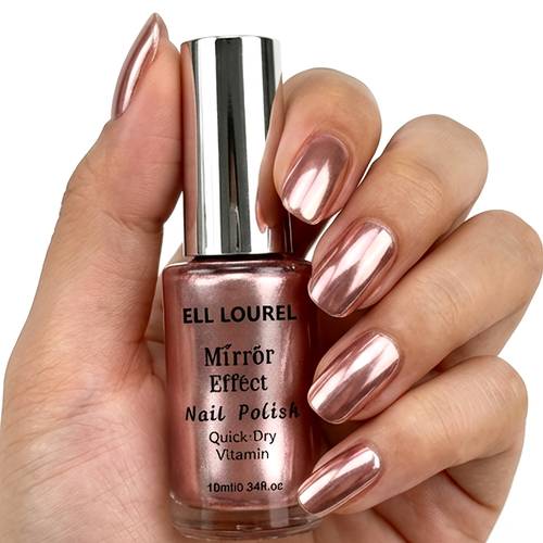 roségoldener spiegel-effekt nagellack | schnelltrocknend, , langanhaltender , ideal für verschiedene anlässe