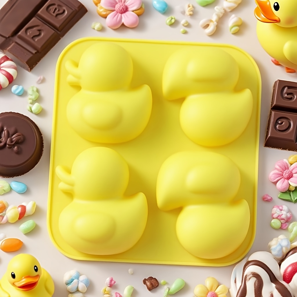 1pc in yellow duck silicone cake mold diy pudding Temu Germany