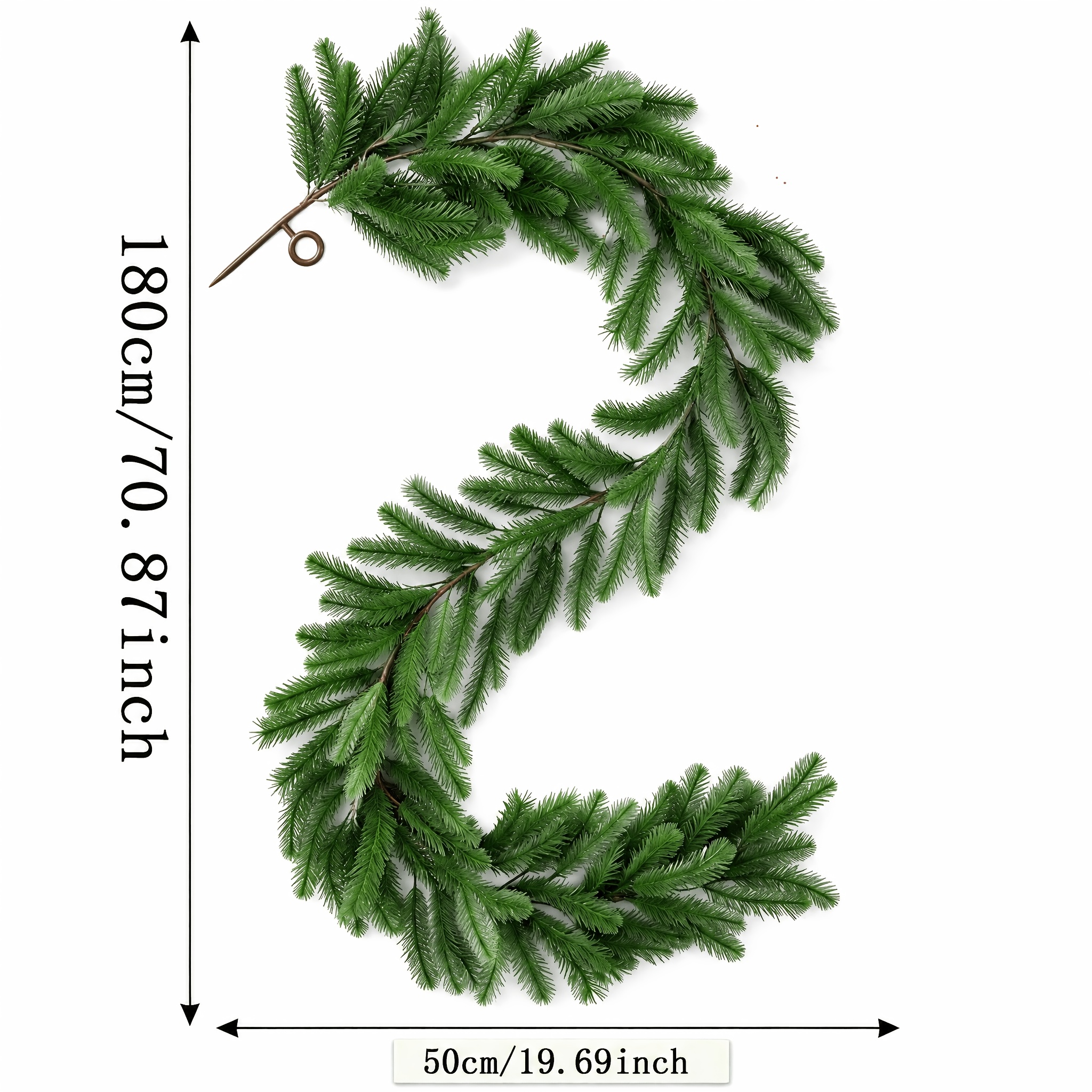 TEMU 1pc Realistic Touch Christmas Flower | Real Winter Greenery Wreath, Suitable For Fireplace, Staircase, Dining Table, Porch, Indoor & Outdoor,
