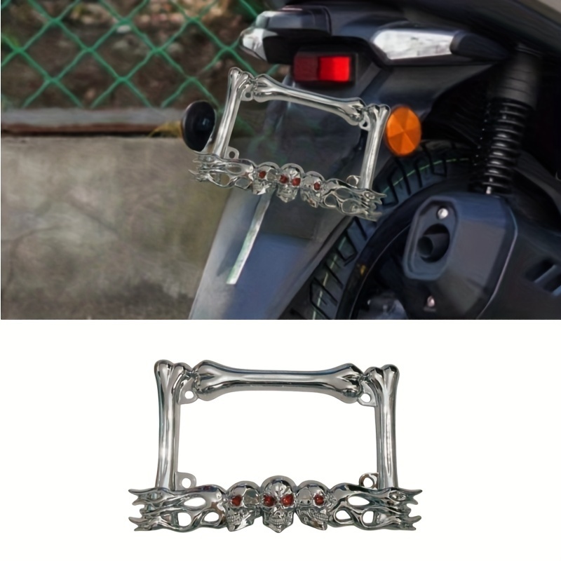 

Motorcycle License Plate Frame Made Of Plastic Head, Abs Motorcycle License Plate Holder, Motorcycle License Plate Frame