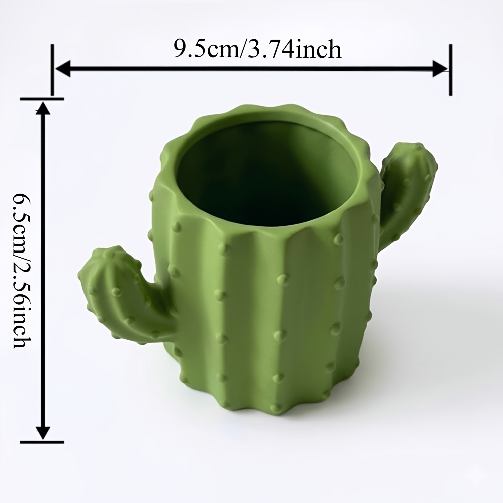 2pcs Cute 3D Cactus Pen Holder, Multi-Functional Desk Storage Box