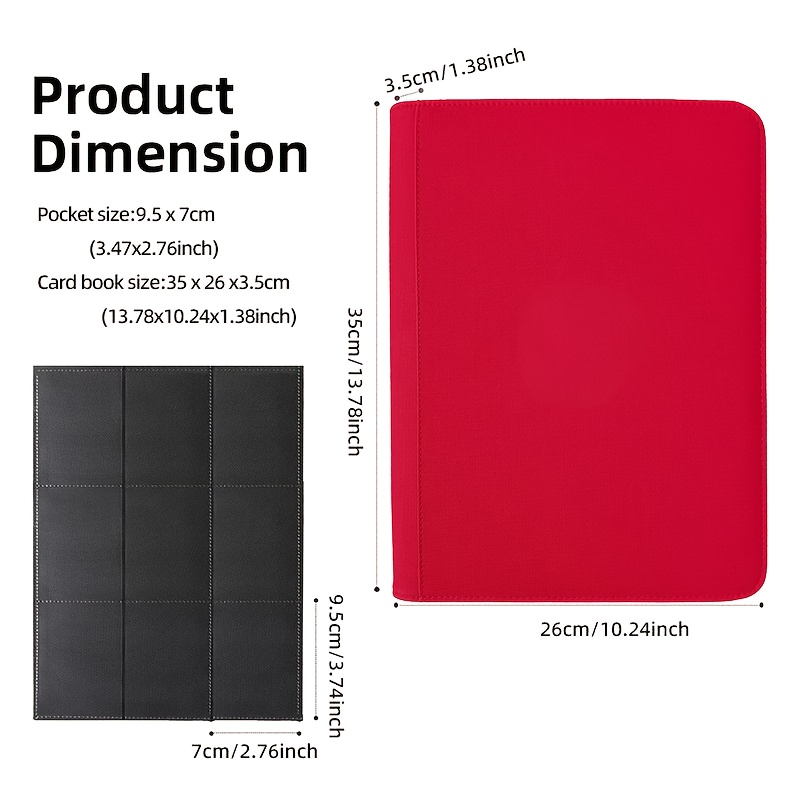 card zipped trading card binder 3x3 solid - Temu Mauritius