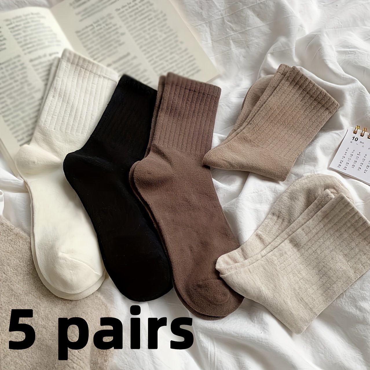 

5 Pairs Of Women' Color Socks, Sweat-absorbing And Anti-odor Sports Socks, All , Soft And Comfortable, Not Skin, All