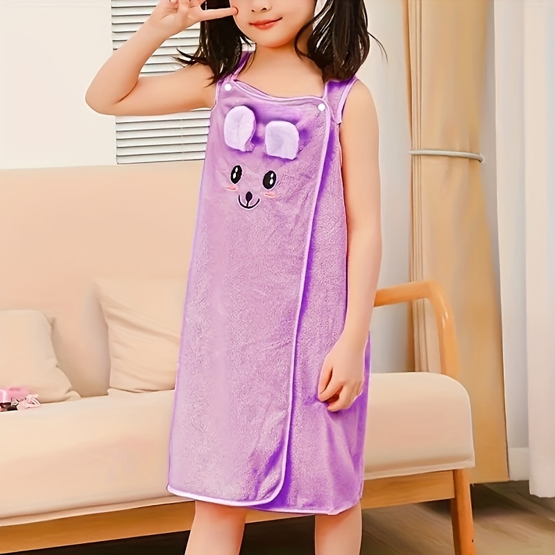 1pc Soft And Comfortable High-absorbency Quick- Children's Bath Towel With Cute Bunny Ears - Super Absorbent, Quick-drying, Lightweight, - Perfect For Bathroom, Pool, Or Bedroom Use