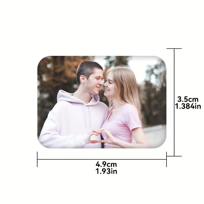 E-shop Foto-Magnet mit individuellem Design (Durchmesser: 2,32 Zoll/5,9 cm) - Elegantes Andenken für Hochzeiten, Geburtstage, Muttertag und