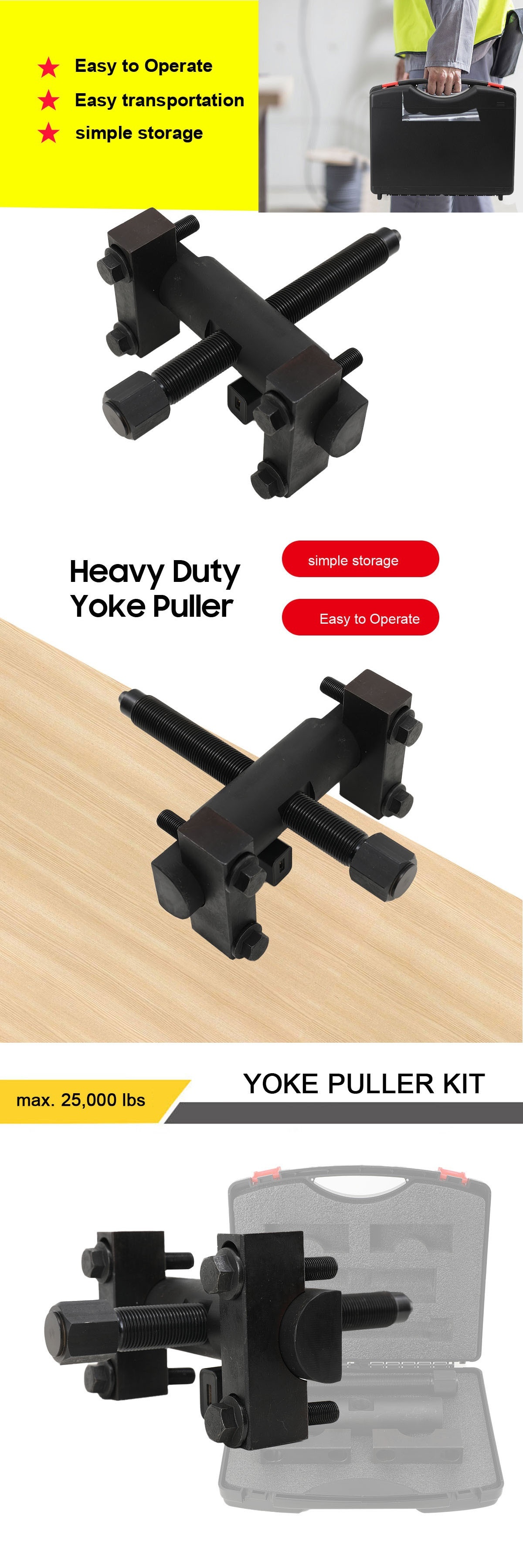 10803 Yoke Puller Yoke Removal Tool For Commercial Trucks Semi Truck Class 6-8