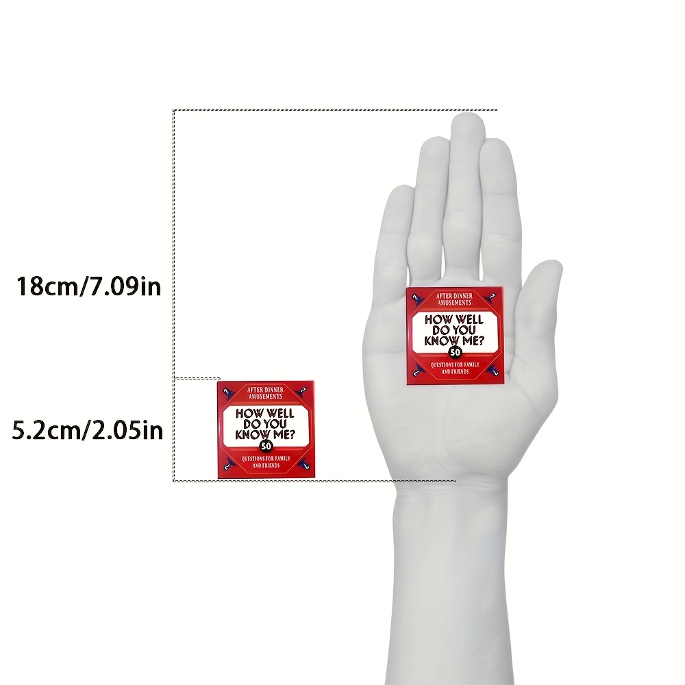 How Well Do You Know Me? - Family & Friends Game Night Card Game with 50 Fun Questions, Red Box, Perfect for Holidays, Parties, and Social Gatherings, Card Games for Party