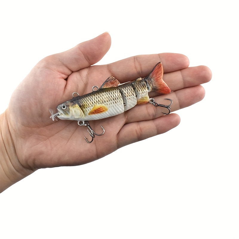 swimbait elétrico recarregável por usb - multi-articulado,   de pesca autonavio com iluminação led, à   dágua, 10cm/3.94in, ideal para presentes de       pais detalhes 1