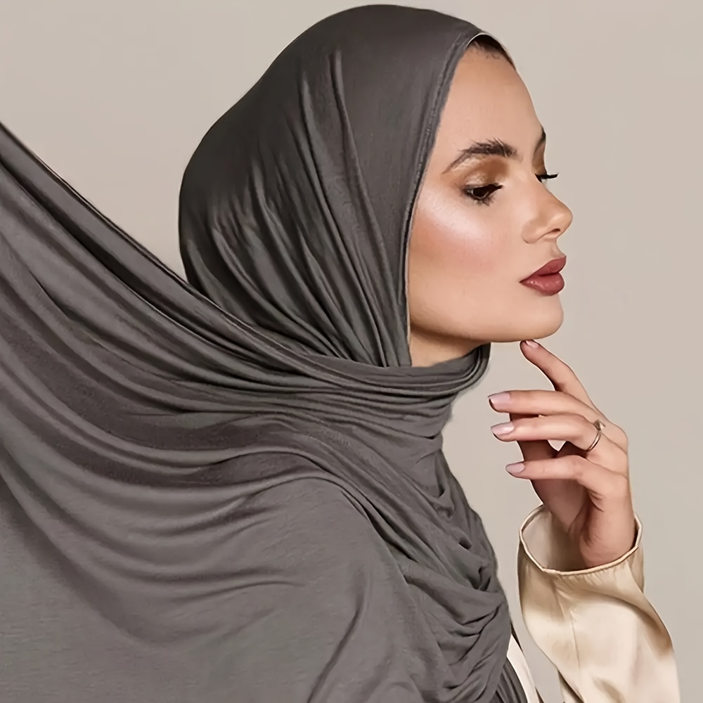 Solid Color Scarf Elegant Comfortable Headscarf Soft