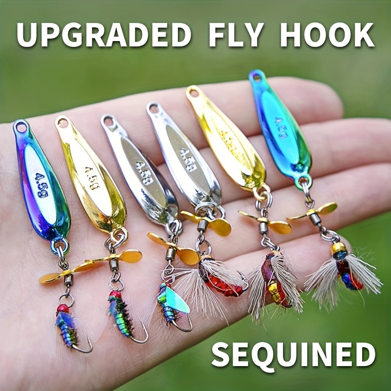 10pcs 6# - 4/0 Big Eye Inline Single Lure Hook, High Carbon Steel Tin  Coated Spare Hooks, Fishing Accessories For Spinner Spoon/ Jigging Lure