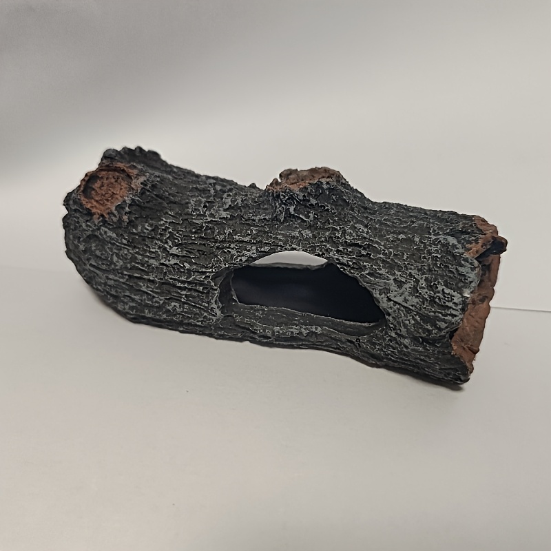 Temu 1Pc Natural-Looking Resin Hollow Cave Ornament For Aquariums - Fish With Multiple , Shrimp, Turtles, And Pond Decor, Aquarium Decorations-image