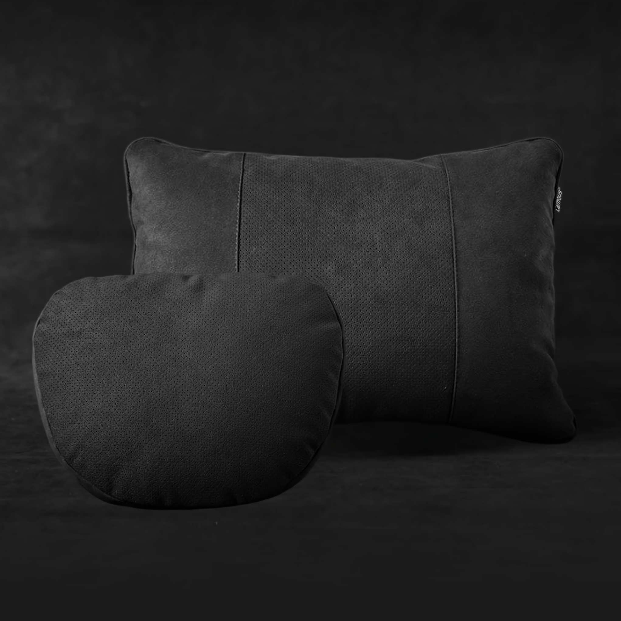 E-shop 1/2 Stück Verbesserte Kopfstütze und Taillenstütze Kombination, Wildleder Material, Sehr Gut Geeignet für Ergonomisches Design, Atmungsaktives