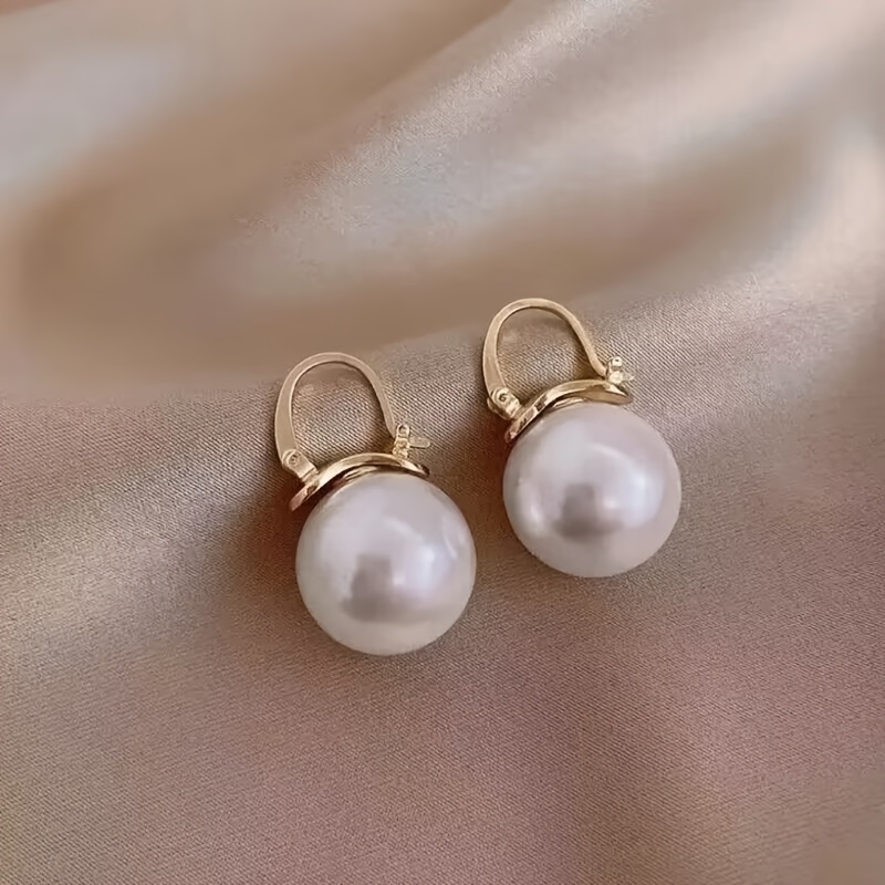 Paire De Boucles D'oreilles Perles Vintage - Haute Couture - Bijoux Anciens
