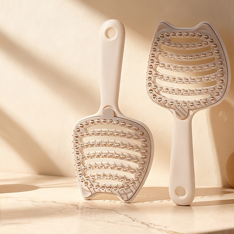 Peine de Peluquería Esponjoso, Cepillo para Masaje del Cuero Cabelludo y Cuidado del Cabello, Cepillo Desenredante para Cabello Rizado y Liso, Cepillo para Desenredar, Cepillo para Cabello Mojado o Seco, Cepillo para Mujeres para Todo Tipo de Cabello