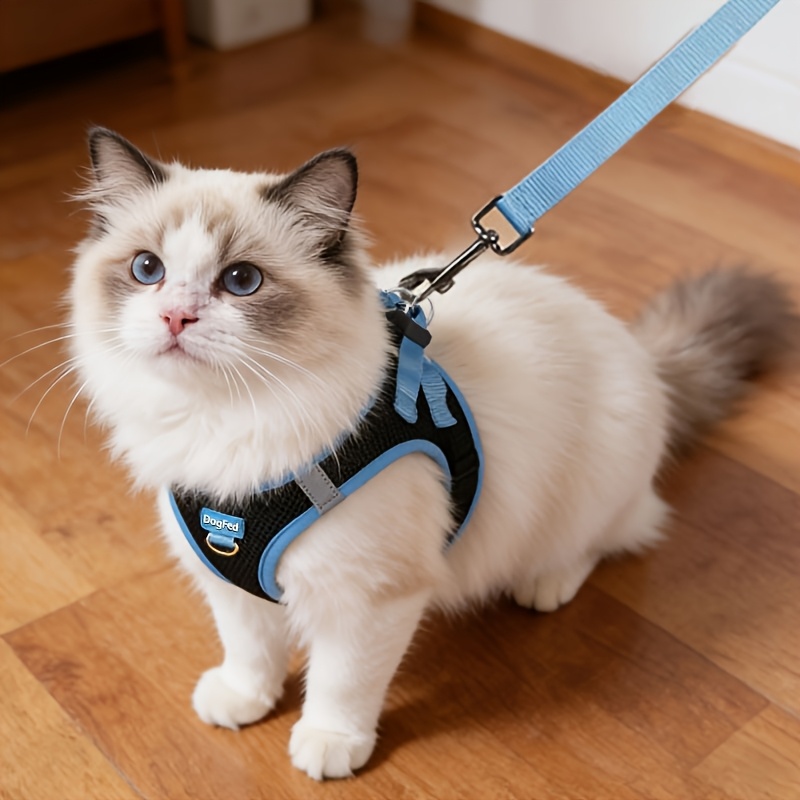 TEMU Dog Harness And Leash Set, Soft Breathable Puppy Vest, Reflective Pet Chest Harness For Night Use, Suitable For Small Dogs