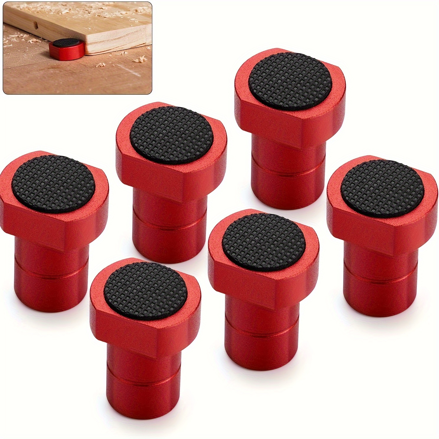 

Aluminum Alloy Mft Table Stop For 3/4 Inch Dog Hole, Woodworking Stop With Non-slip Pad