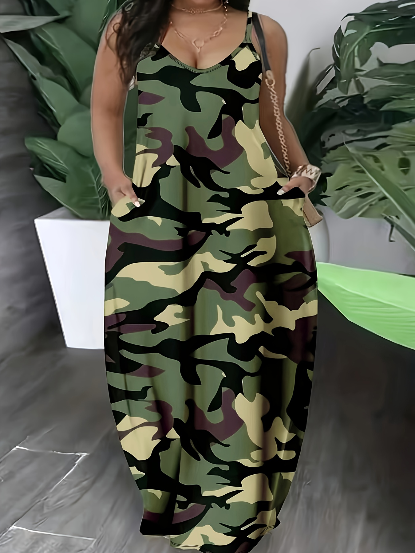 chinese dress ladies Black Camo Hoodie Dress 3XL / Black Camo