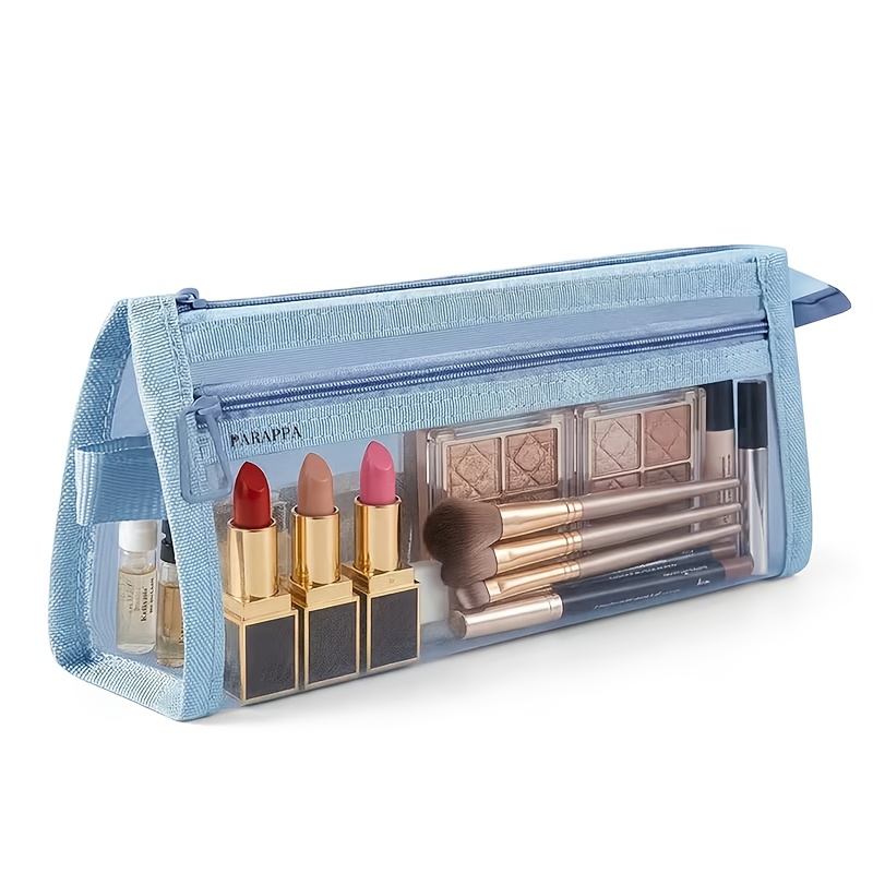 1pc A Travel Makeup Storage Bag, A Nylon Cosmetic Case For Women, Lightweight And Toiletry Bag, Spacious And Tear-resistant Vanity Box With A Handle, Portable Beauty Pouch For Skincare And Jewelry