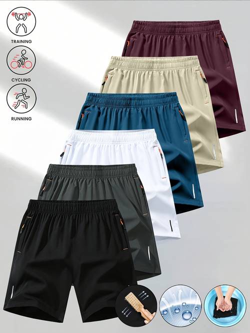obm mens ultra light quick shorts in a pack of two featuring zippered pockets stylish and casual running and fitness gear made from breathable polyester spandex blend outdoor activities the beach and workouts with an elastic waistband