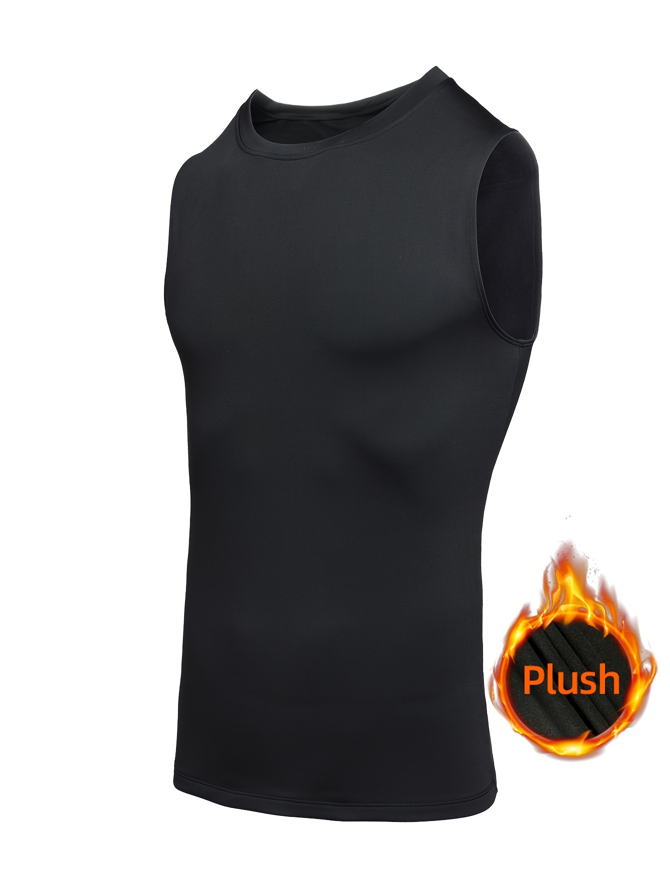Sleeveless Mens Winter Undershirts Men' Thermal Fleece Lined