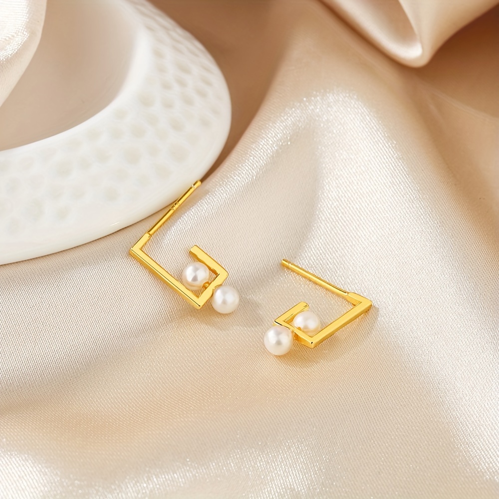 Women's 925 Sterling Silver Earrings with Freshwater Pearls
