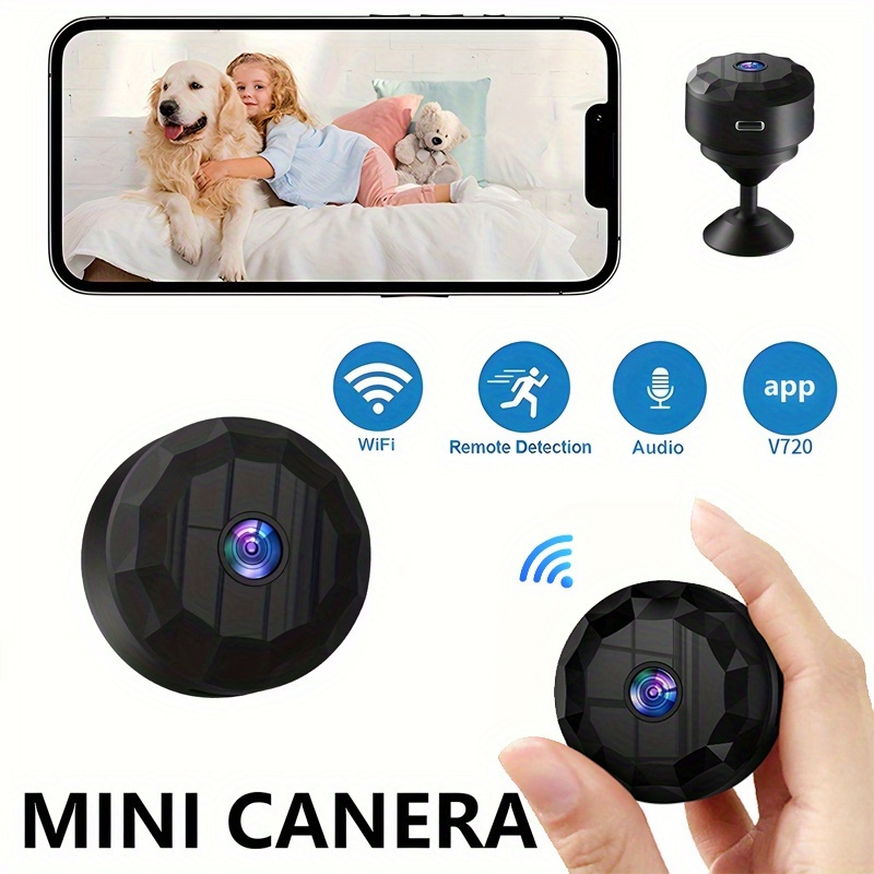 smart wireless security camera 2 4ghz wifi indoor outdoor usb rechargeable for travel renters   monitoring no sd card mobile app