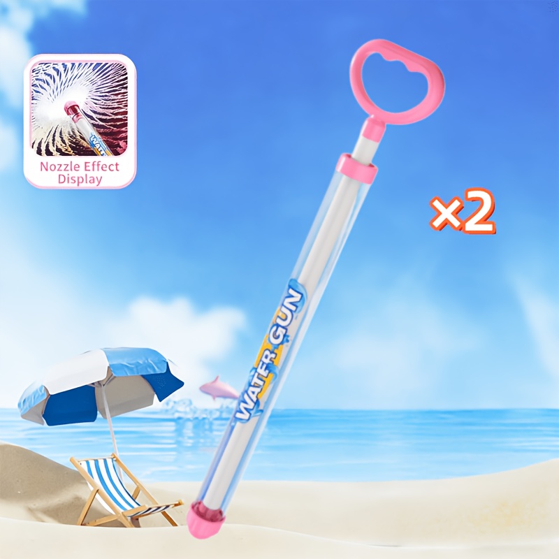 Image of 2pcs Summer Firework Water Gun Toys, In . Suitable For Children's Outdoor Use, Pool And Beach Party Props, Pool Water , Photo Props, And Gifts For Boys And Girls