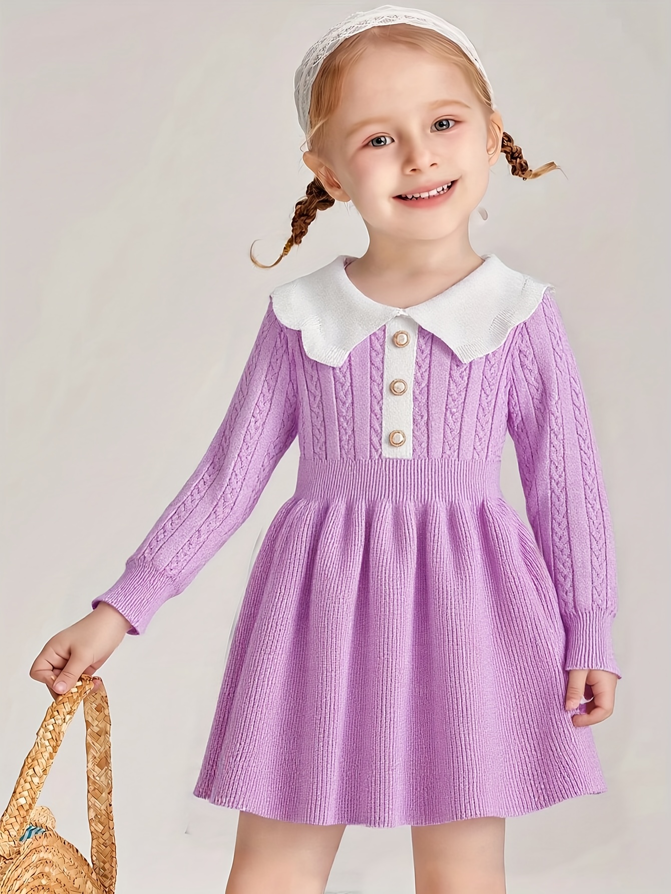 navy blue dress for baby girl Warm Winter Pink Sweet Elegant Dress Women Lace Korean Style Party Mini  Dress main image 1